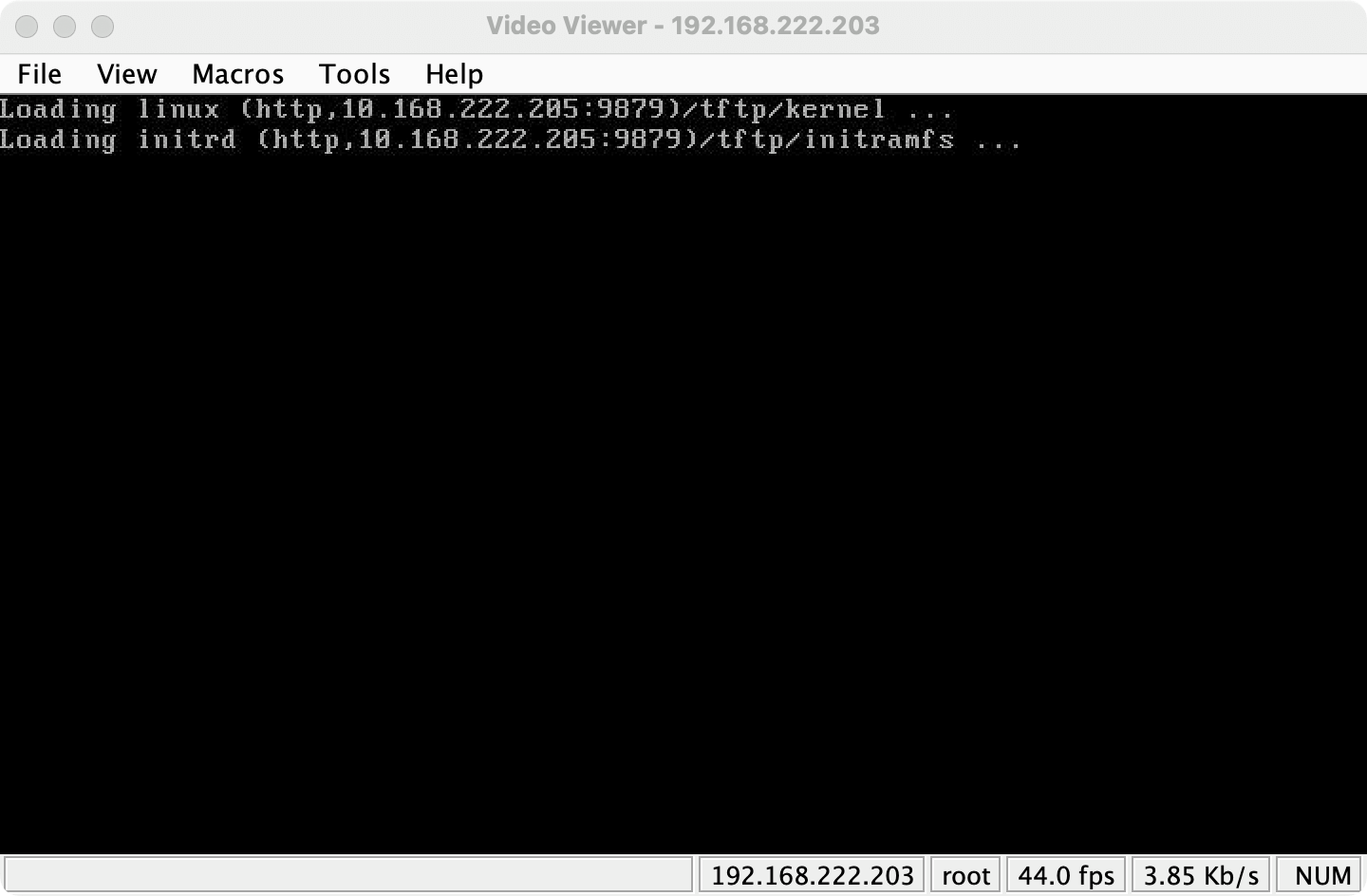 Loading kernel and initramfs